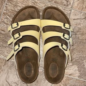Birkenstock Florida Three Strap Sandals - Yellow Womens size EU 39/US 8